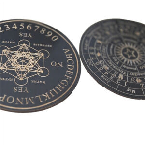 Mystical Black and Gold Divination Coasters